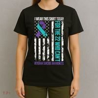 Military Veteran Suicide Awareness Crisis Number T-Shirt thumb 4
