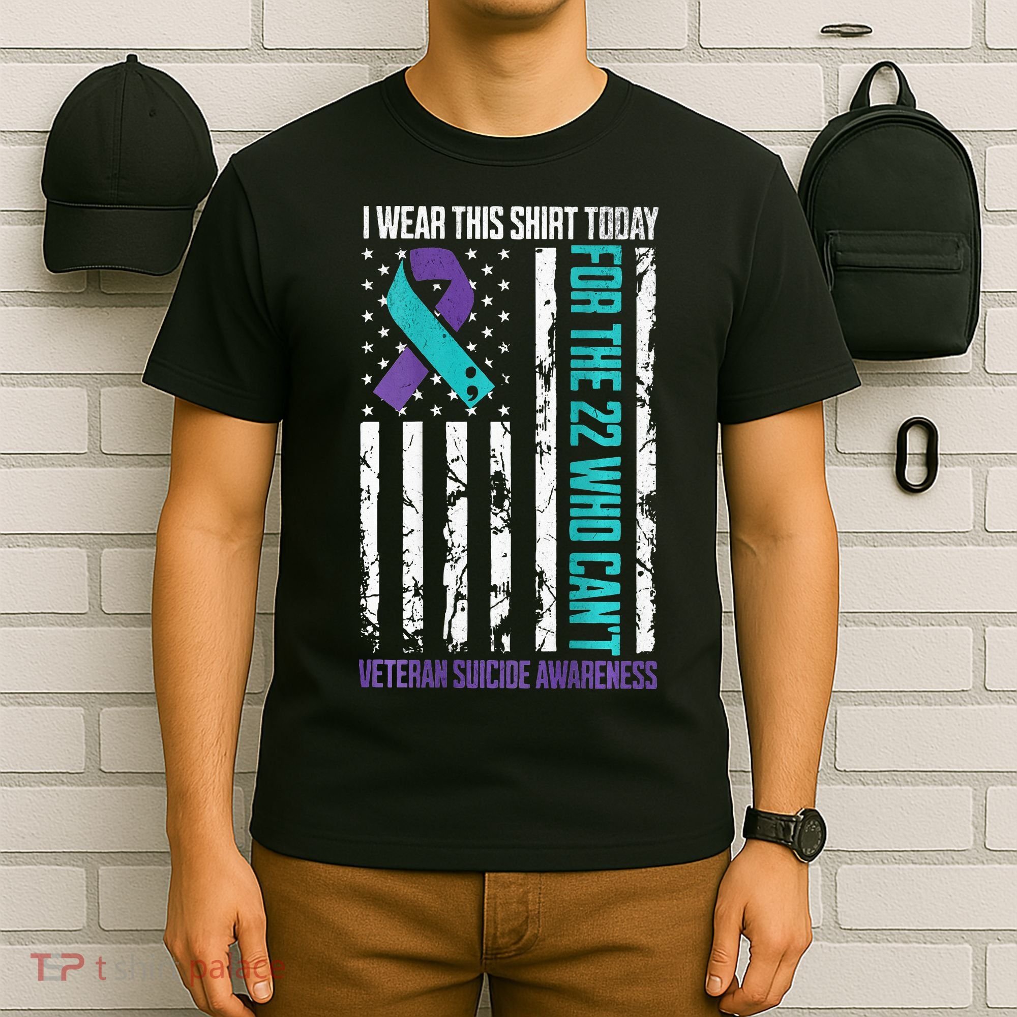 Military Veteran Suicide Awareness Crisis Number T-Shirt
