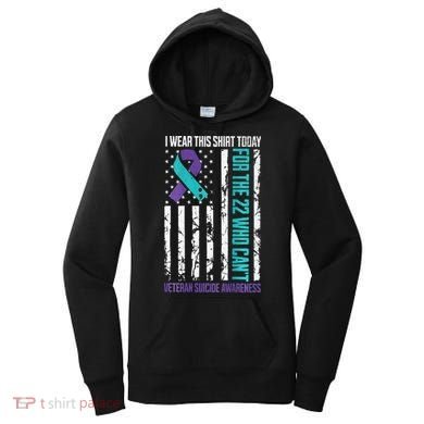 Military Veteran Suicide Awareness Crisis Number Women's Hoodie