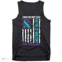 Military Veteran Suicide Awareness Crisis Number Tank Top thumb 0