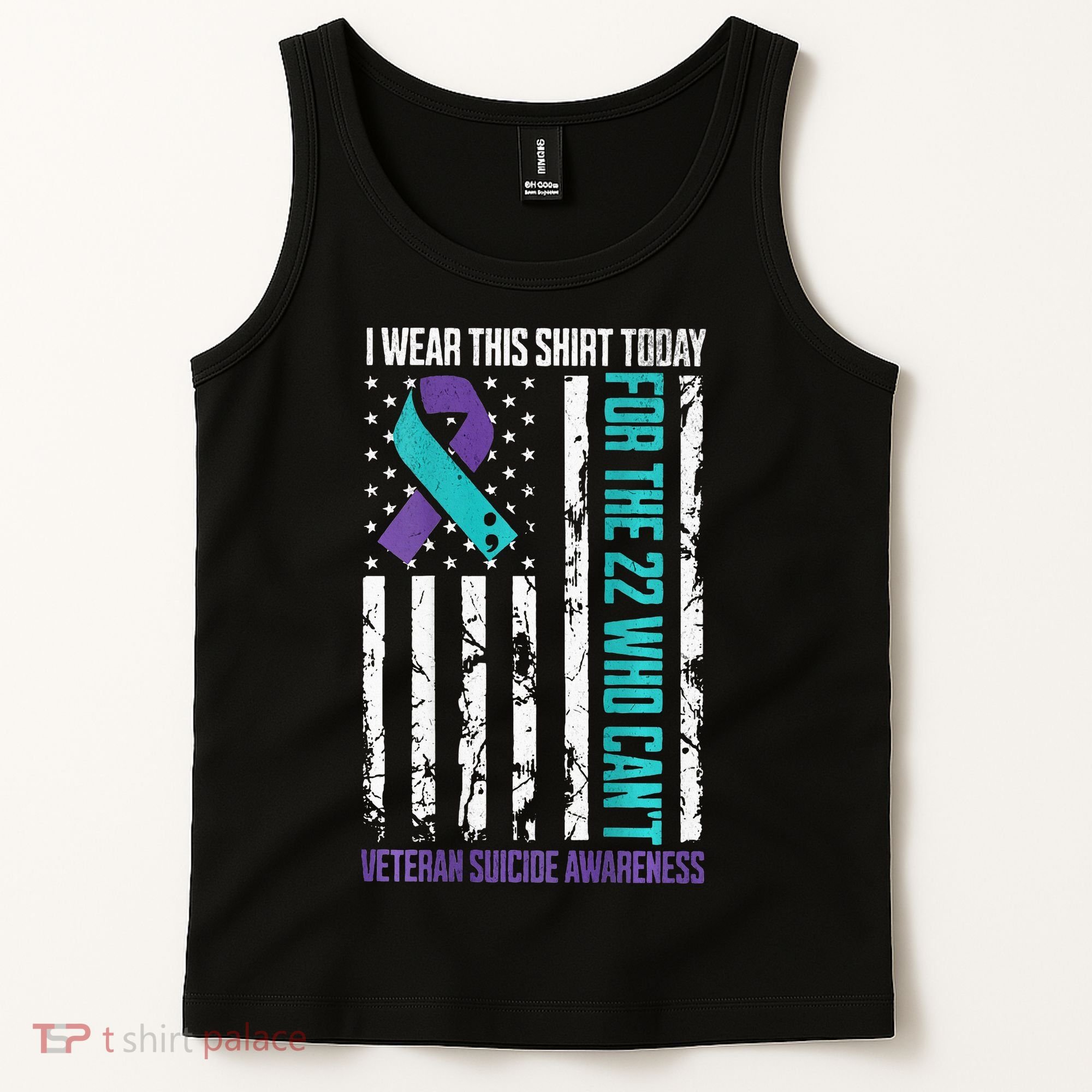 Military Veteran Suicide Awareness Crisis Number Tank Top