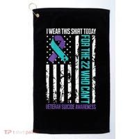 Military Veteran Suicide Awareness Crisis Number Golf Towel thumb 0