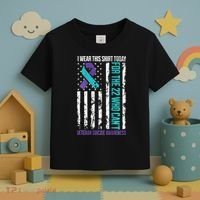 Military Veteran Suicide Awareness Crisis Number Toddler T-Shirt thumb 3