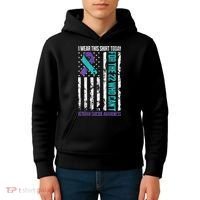 Military Veteran Suicide Awareness Crisis Number Kids Hoodie thumb 4