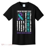 Military Veteran Suicide Awareness Crisis Number Kids T-Shirt thumb 0