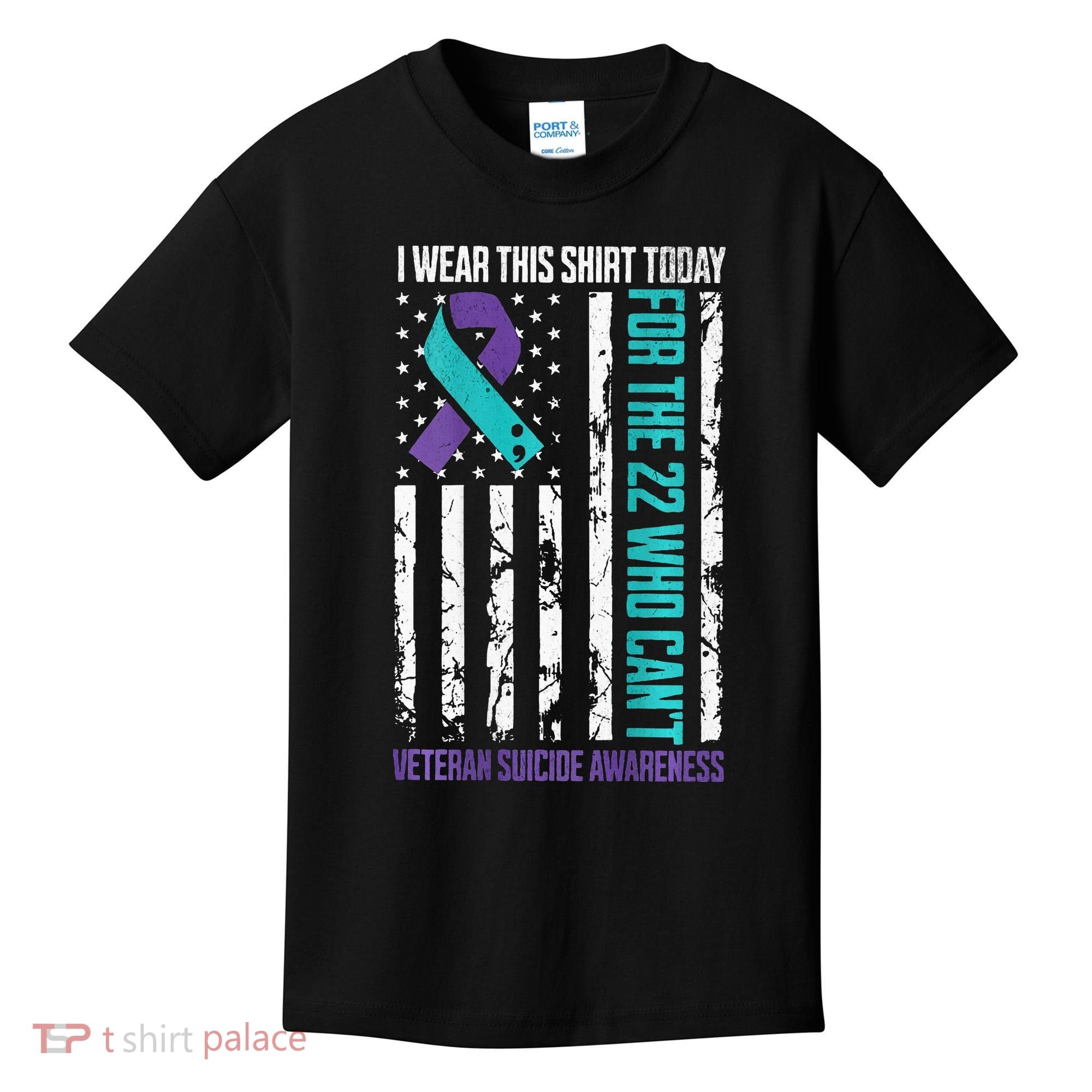 Military Veteran Suicide Awareness Crisis Number Kids T-Shirt