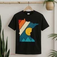 Minnesota Vintage State Map Mountains Hiking Pride Gift T-Shirt thumb 2