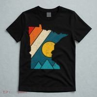 Minnesota Vintage State Map Mountains Hiking Pride Gift T-Shirt thumb 5