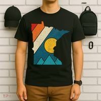 Minnesota Vintage State Map Mountains Hiking Pride Gift T-Shirt thumb 6