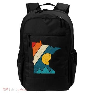 Minnesota Vintage State Map Mountains Hiking Pride Gift Backpack
