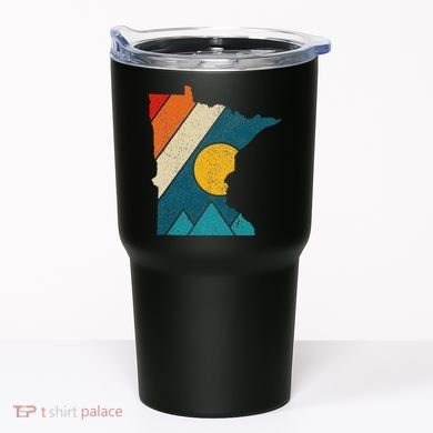 Minnesota Vintage State Map Mountains Hiking Pride Gift Tumbler
