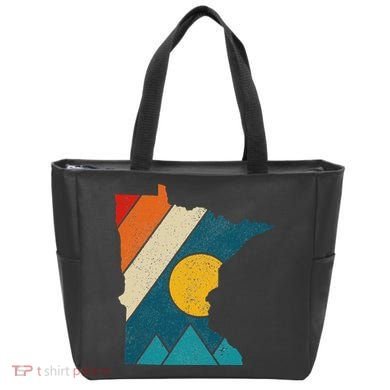 Minnesota Vintage State Map Mountains Hiking Pride Gift Tote Bag