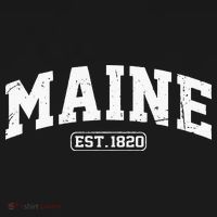 Maine Vintage State Athletic Style Swea T-Shirt thumb 7