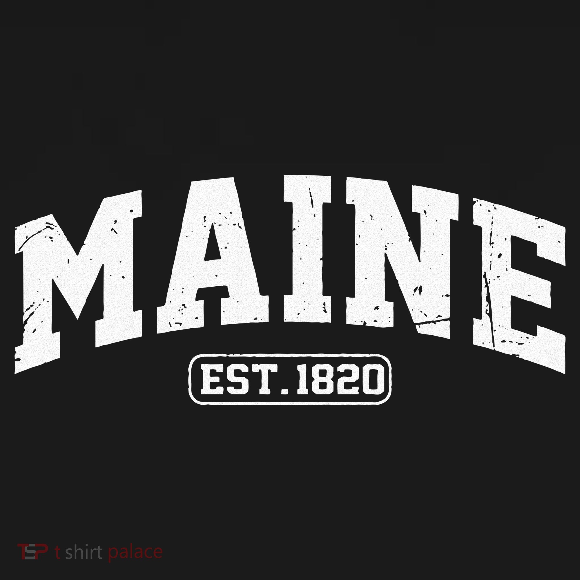 Maine Vintage State Athletic Style Swea T-Shirt