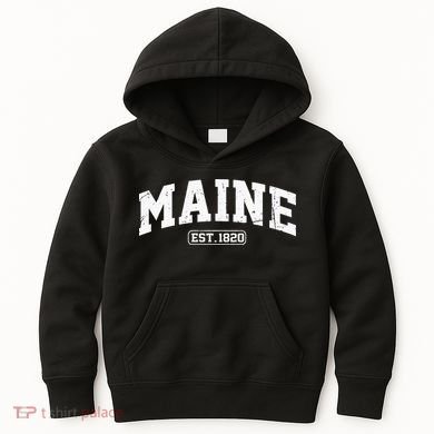 Maine Vintage State Athletic Style Swea Kids Hoodie