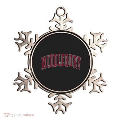 Middlebury Vermont Souvenir College Style Red Text Ornament