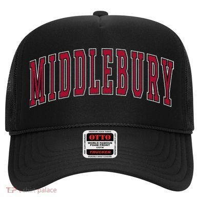 Middlebury Vermont Souvenir College Style Red Text Hat
