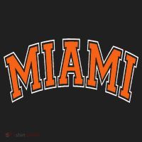 Miami Varsity Style Orange Text With White Outline Beanie thumb 2