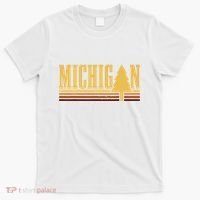 Michigan Vintage Tree State Pride Camping Hiking Michigan T-Shirt thumb 0