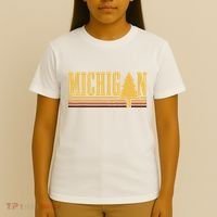 Michigan Vintage Tree State Pride Camping Hiking Michigan T-Shirt thumb 4