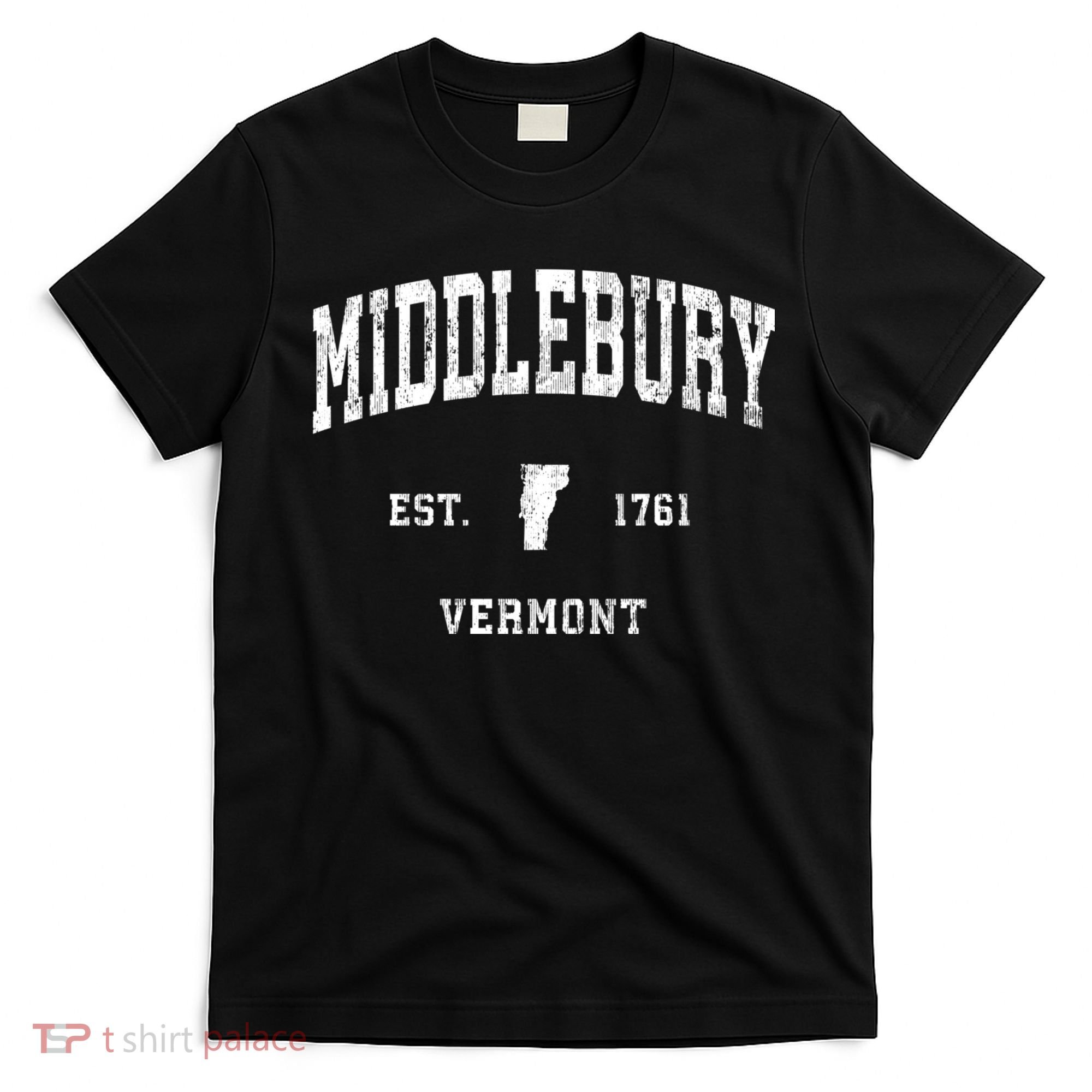 Middlebury Vermont Vt Vintage Athletic Black Sports T-Shirt
