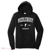 Middlebury Vermont Vt Vintage Athletic Black Sports Women's Hoodie thumb 0