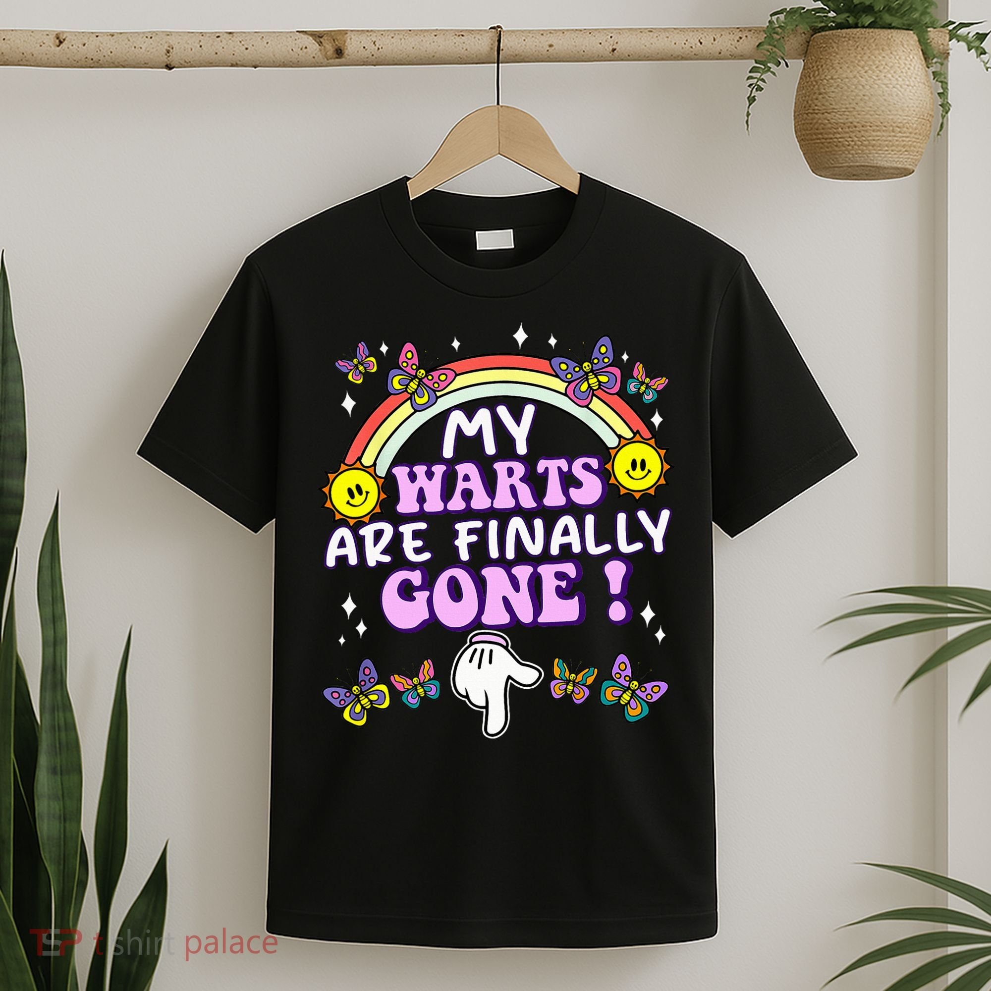 My Warts Are Finally Gone Funny Embarrassing Adult Humor T-Shirt
