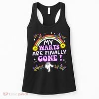 My Warts Are Finally Gone Funny Embarrassing Adult Humor Women's Tank Top thumb 0