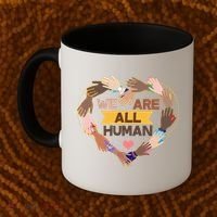 Multicultural We Are All Human Coffee Mug thumb 2
