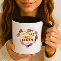 Multicultural We Are All Human Coffee Mug thumb 3