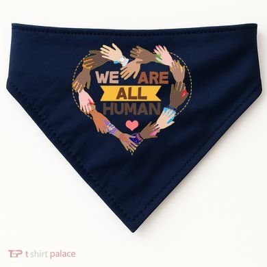 Multicultural We Are All Human USA-Made Doggie Bandana