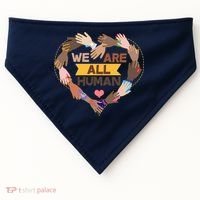 Multicultural We Are All Human USA-Made Doggie Bandana thumb 0