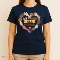 Multicultural We Are All Human T-Shirt thumb 4