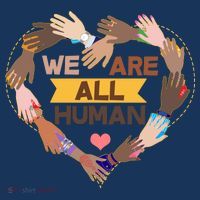 Multicultural We Are All Human Baby Bodysuit thumb 2