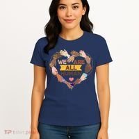 Multicultural We Are All Human Women's T-Shirt thumb 4