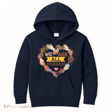 Multicultural We Are All Human Kids Hoodie