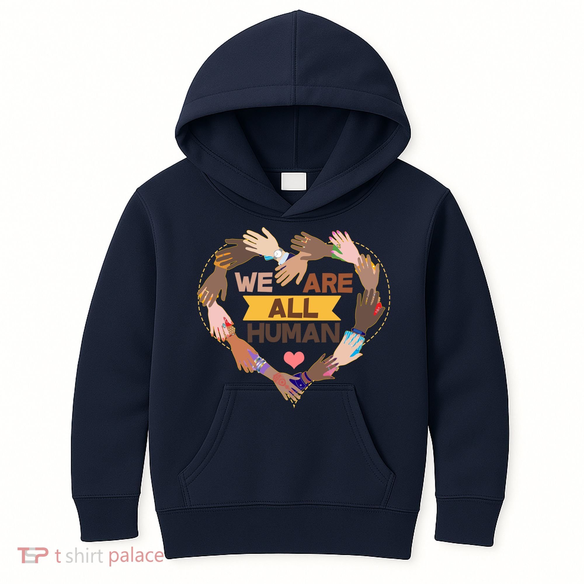 Multicultural We Are All Human Kids Hoodie