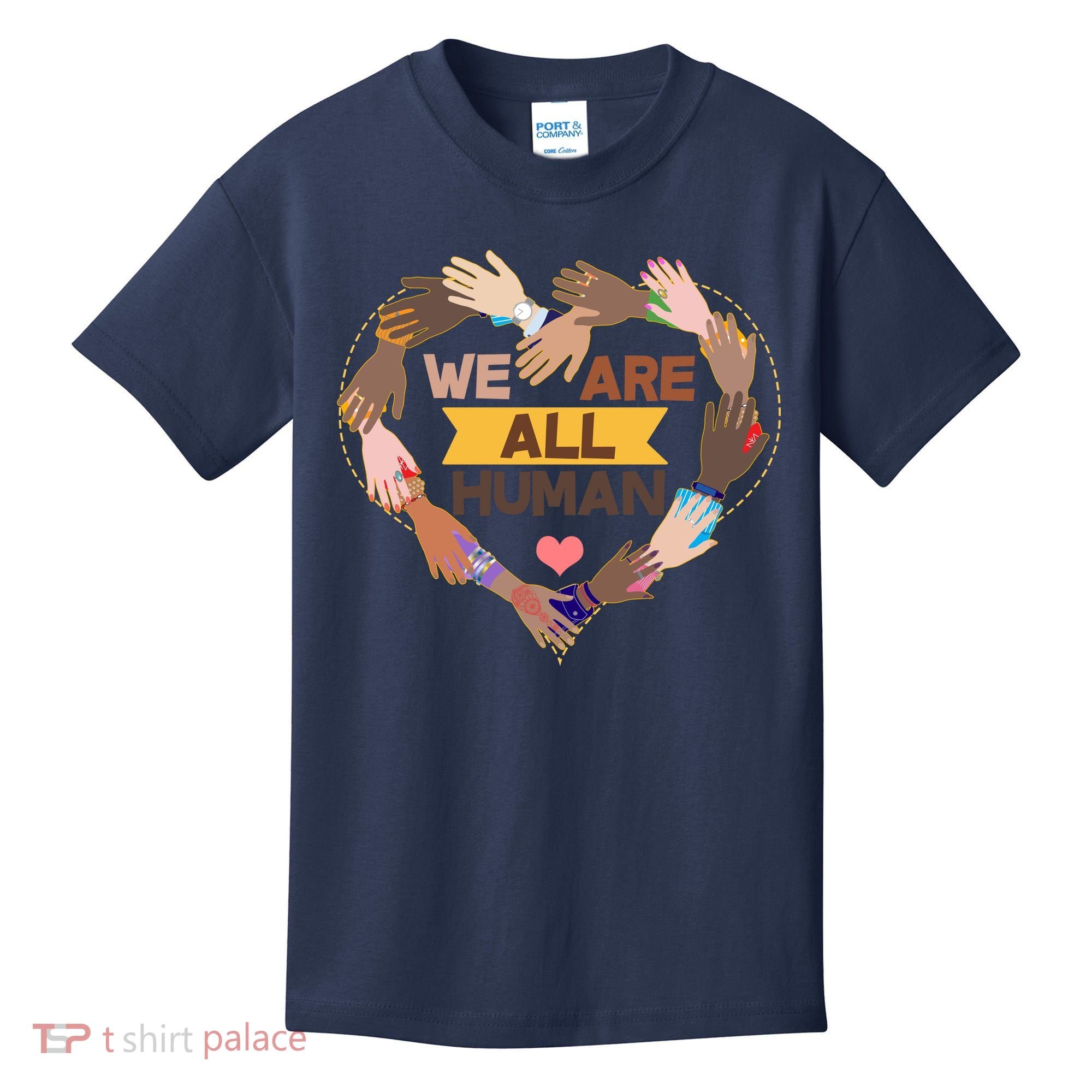 Multicultural We Are All Human Kids T-Shirt