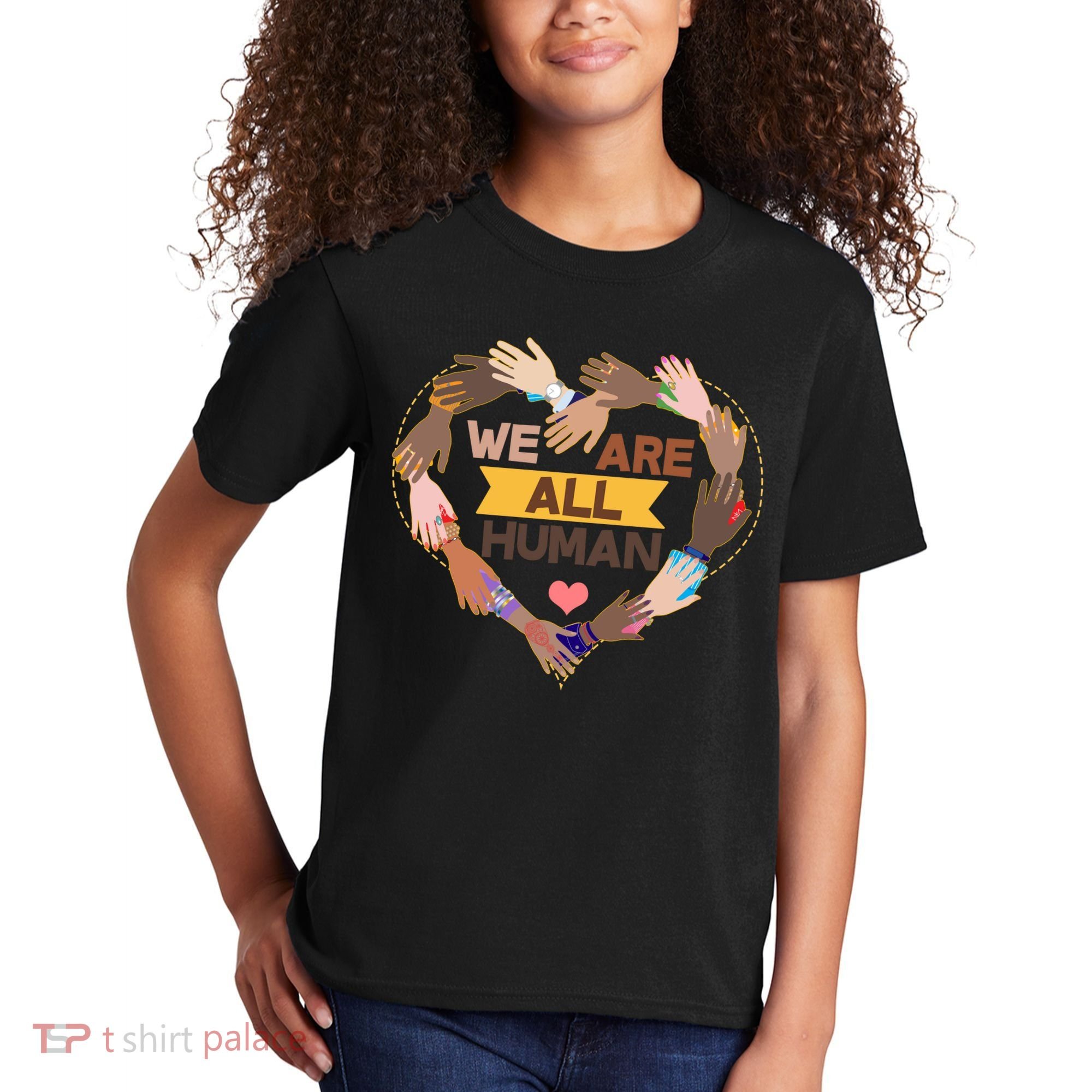Multicultural We Are All Human Kids T-Shirt