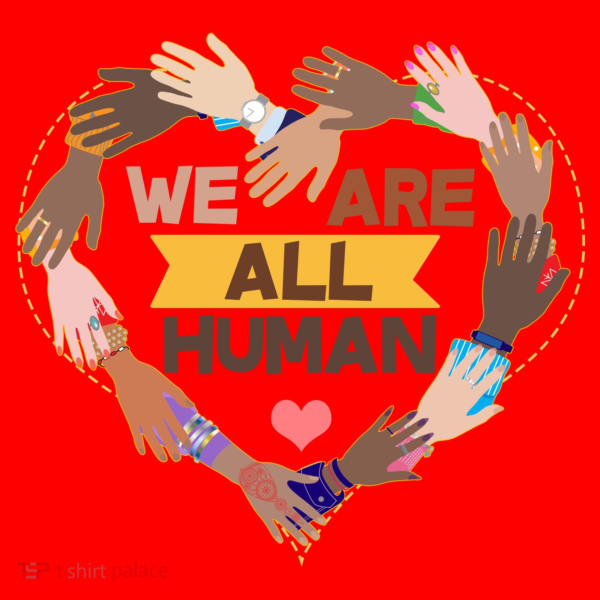 Multicultural We Are All Human Santa Hat