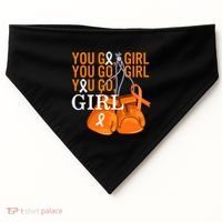 Ms Warrior Awareness You Go Multiple Sclerosis Fight Gift USA-Made Doggie Bandana thumb 0