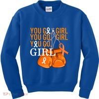 Ms Warrior Awareness You Go Multiple Sclerosis Fight Gift Kids Sweatshirt thumb 0