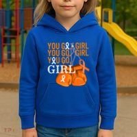 Ms Warrior Awareness You Go Multiple Sclerosis Fight Gift Kids Hoodie thumb 3
