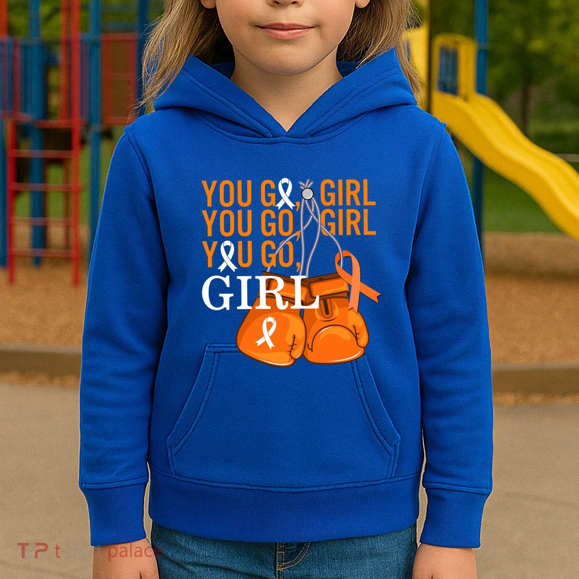 Ms Warrior Awareness You Go Multiple Sclerosis Fight Gift Kids Hoodie