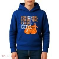Ms Warrior Awareness You Go Multiple Sclerosis Fight Gift Kids Hoodie thumb 4