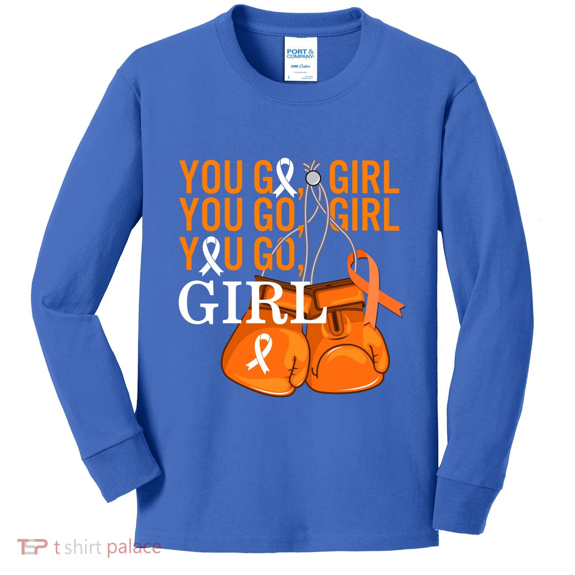 Ms Warrior Awareness You Go Multiple Sclerosis Fight Gift Kids Long Sleeve Shirt