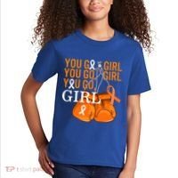 Ms Warrior Awareness You Go Multiple Sclerosis Fight Gift Kids T-Shirt thumb 2