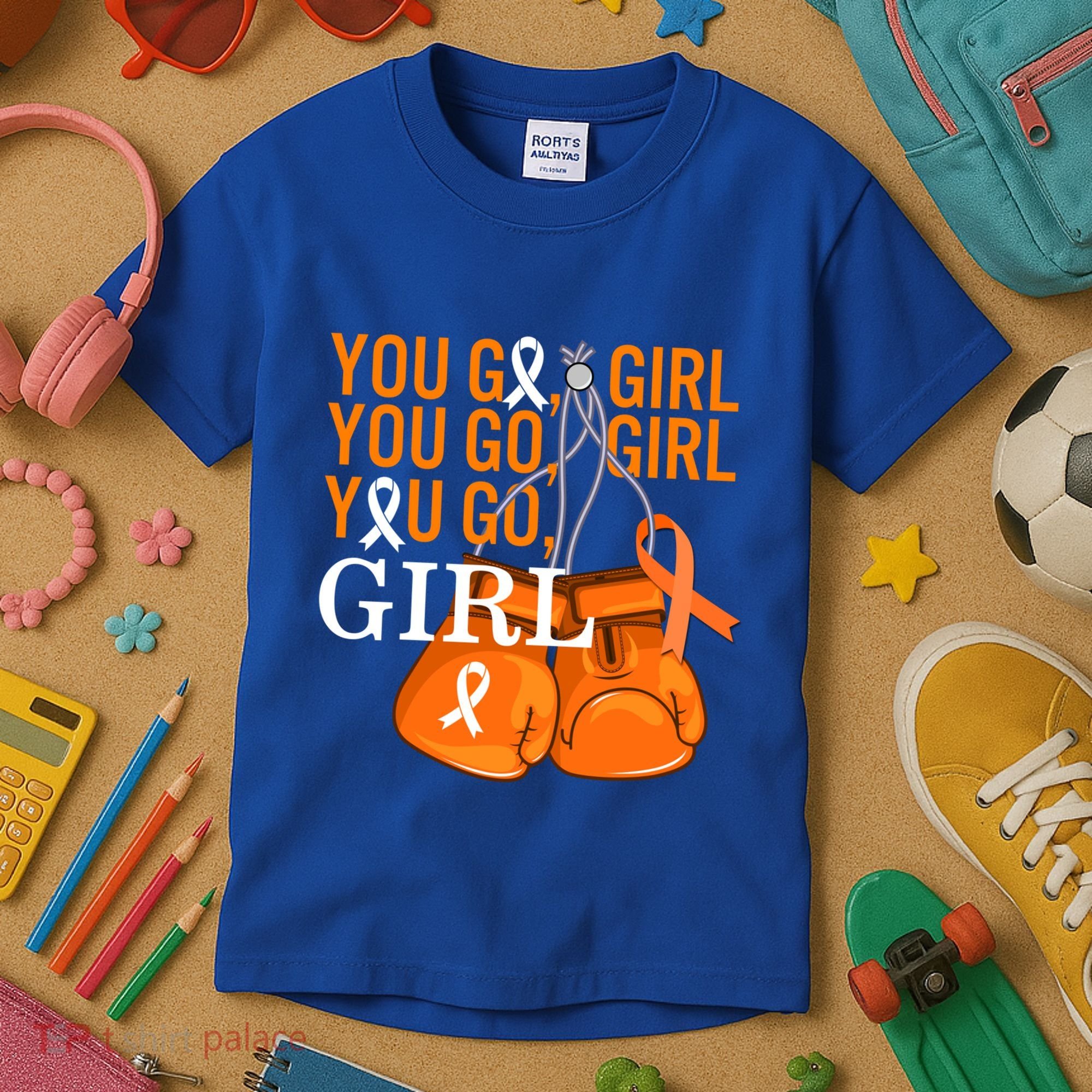 Ms Warrior Awareness You Go Multiple Sclerosis Fight Gift Kids T-Shirt