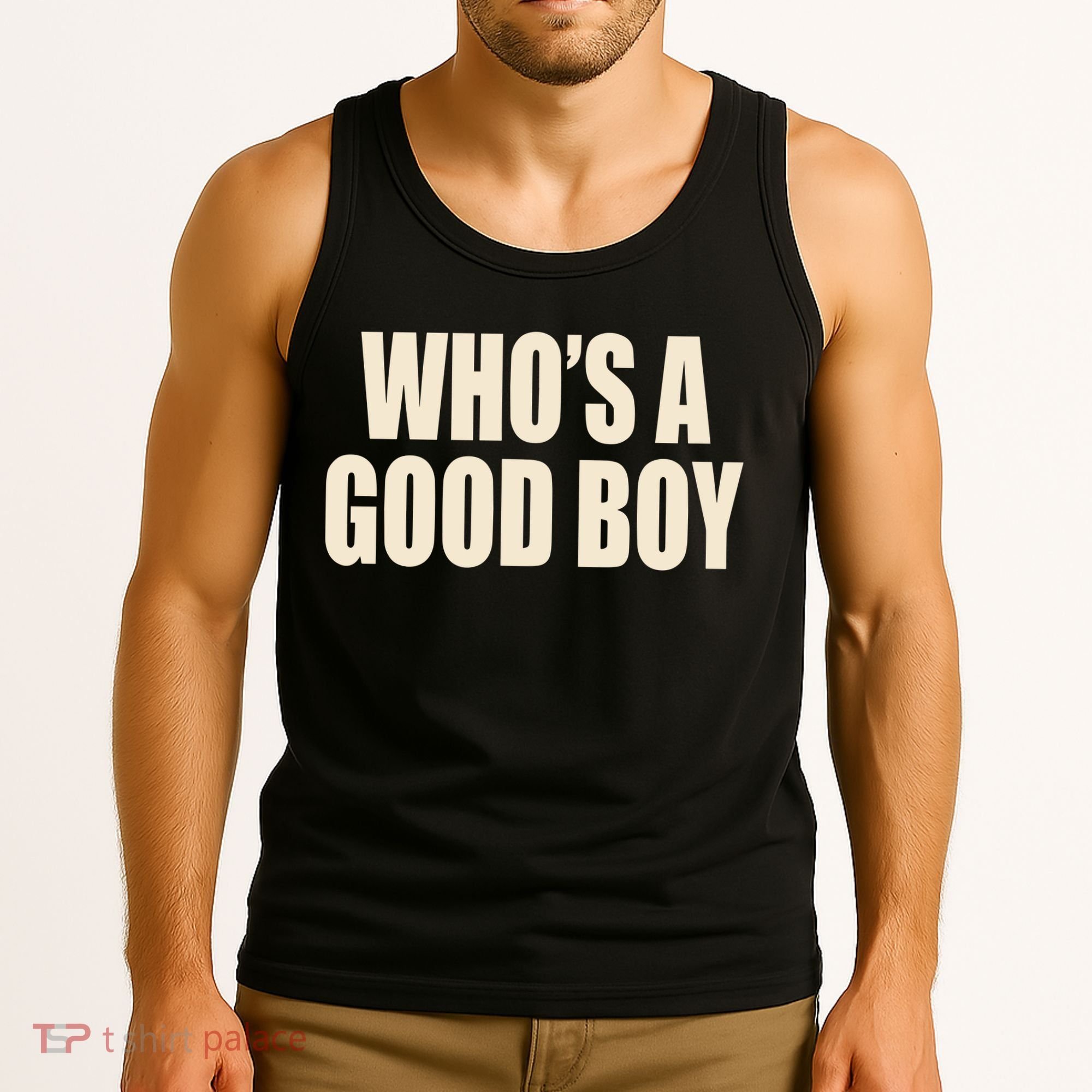 Moximimi WhoS A Good Boy Orange Tank Top