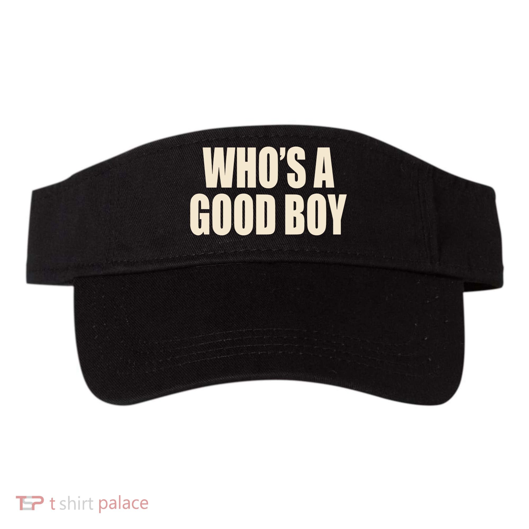 Moximimi WhoS A Good Boy Orange Visor